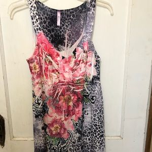 Leopard & floral print sundress. Size L. $15